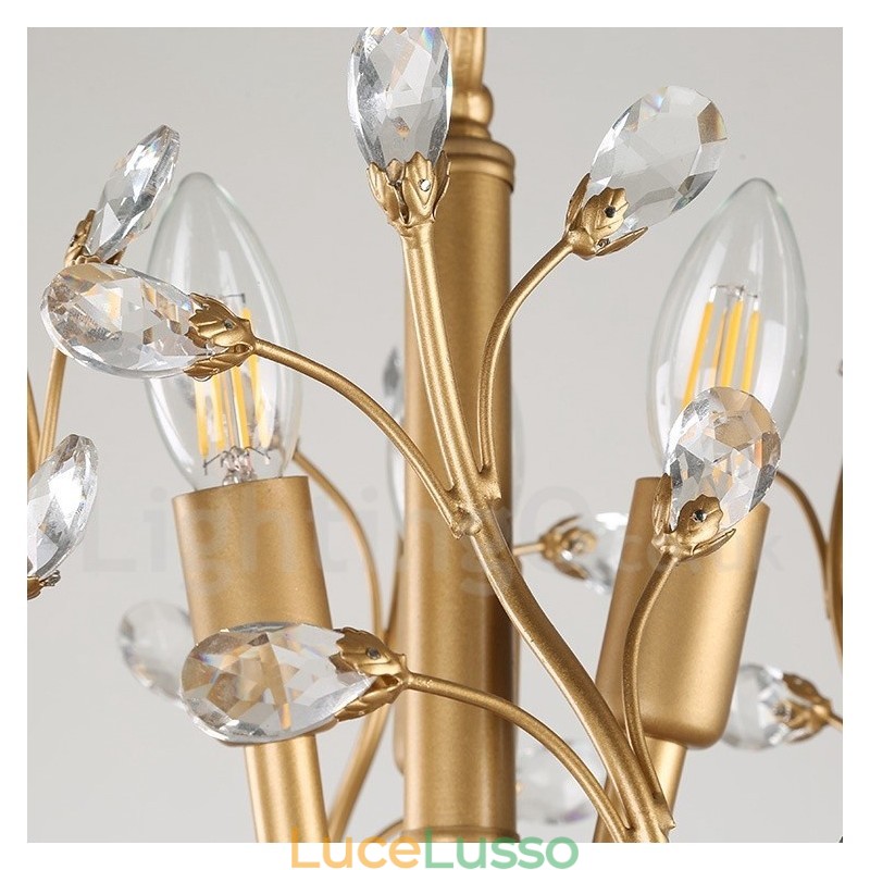 Lampadario moderno contemporaneo a 7 luci, altezza 60 cm, larghezza 45 cm
