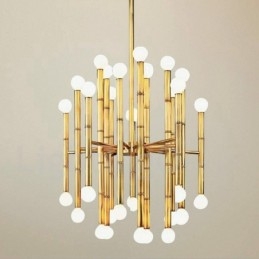 Lampadario moderno contemporaneo a 30 luci e 2 livelli per la luce