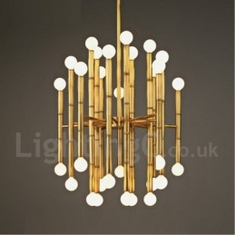 Lampadario moderno contemporaneo a 30 luci e 2 livelli per la luce