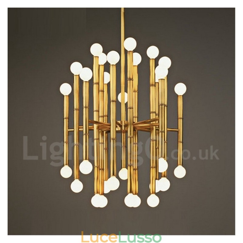 Lampadario moderno contemporaneo a 30 luci e 2 livelli per la luce
