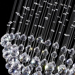 Lampadario a sospensione moderno in cristallo a 5 luci, baldacchino in argento, globo in cristallo trasparente, lampade da soffitto