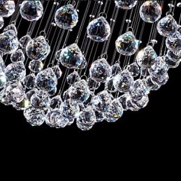 Lampadario a sospensione moderno in cristallo a 5 luci, baldacchino in argento, globo in cristallo trasparente, lampade da soffitto