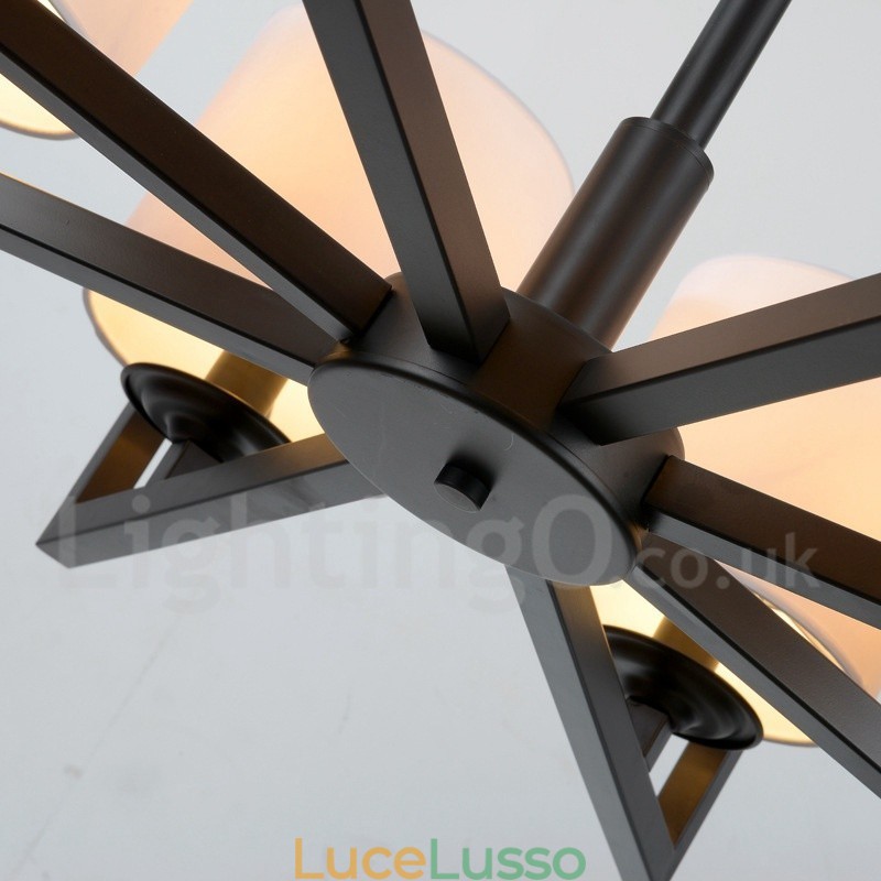 Lampadario moderno contemporaneo a 8 luci a un livello