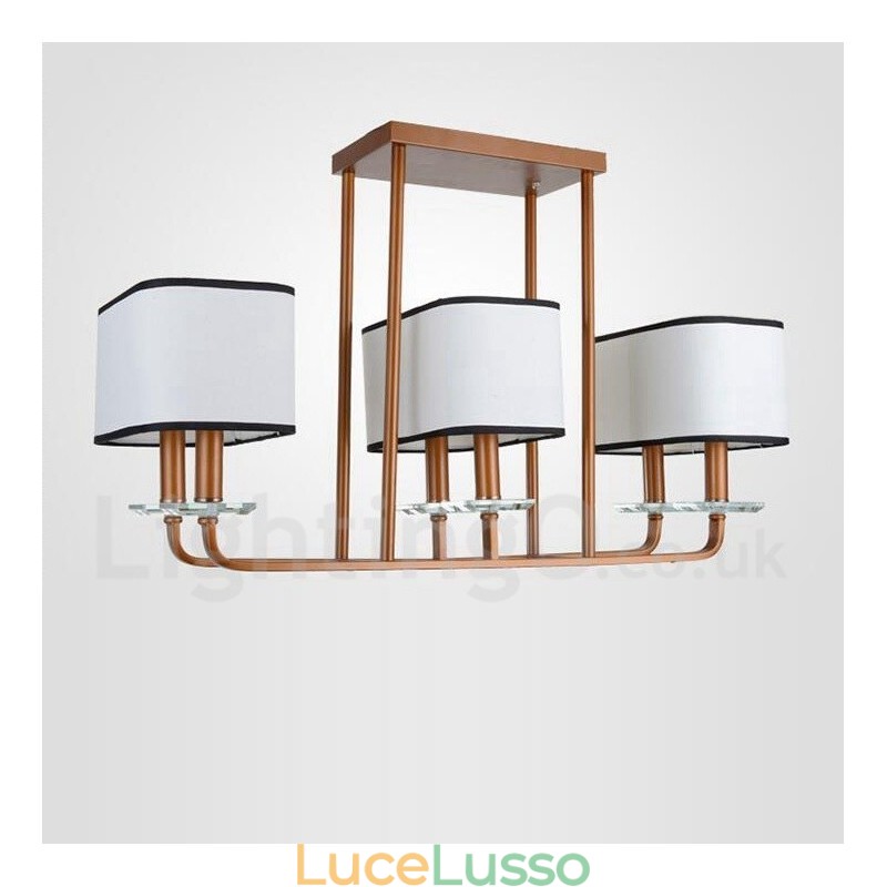 Lampadario moderno contemporaneo a 6 luci a un livello