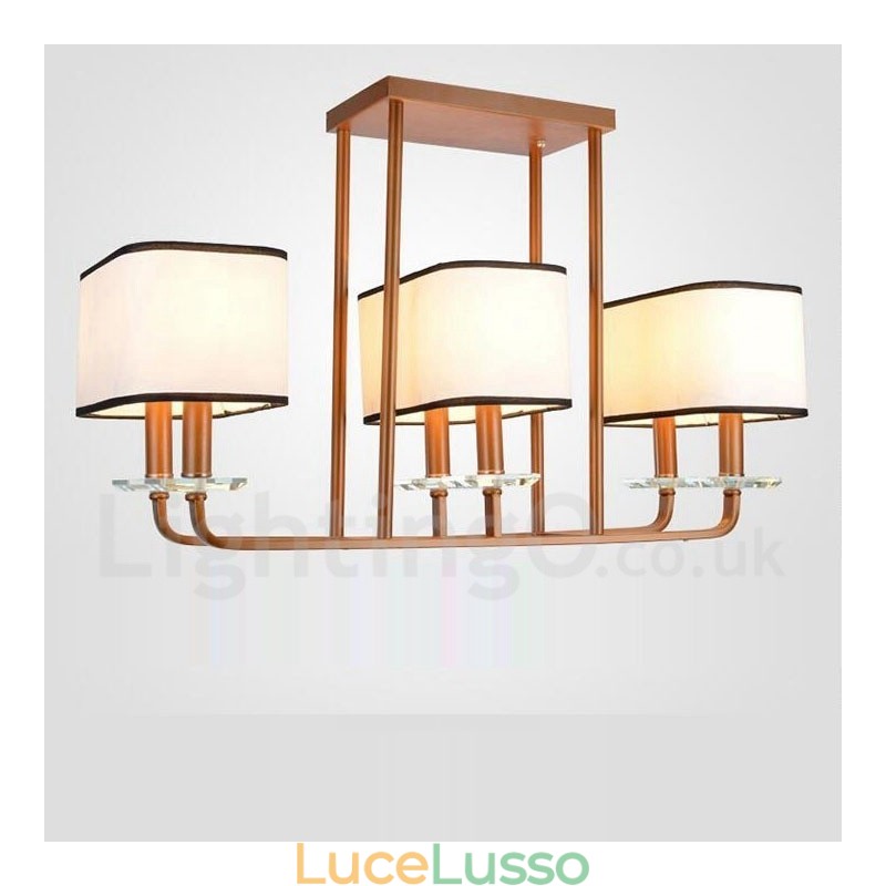 Lampadario moderno contemporaneo a 6 luci a un livello