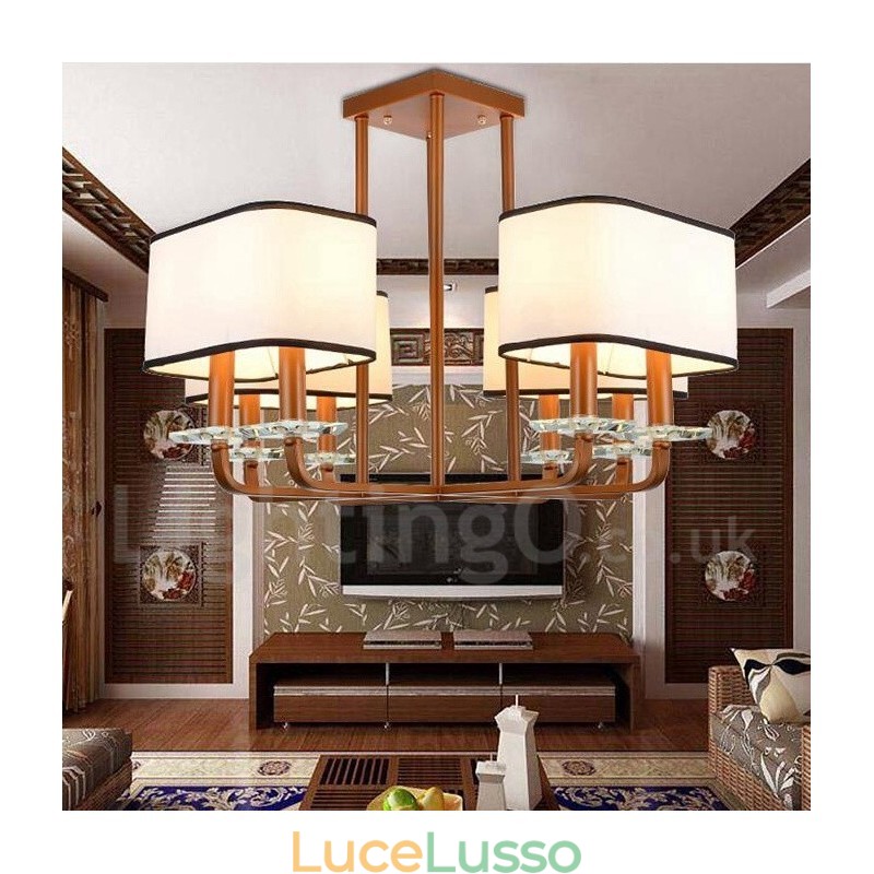 Lampadario moderno contemporaneo a 8 luci a un livello