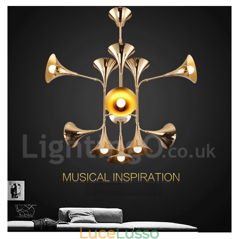 Lampadario a 12 luci in stile moderno e contemporaneo