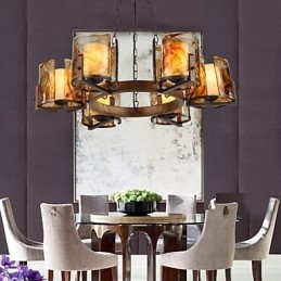 Lampadario rustico classico tradizionale in stile lodge