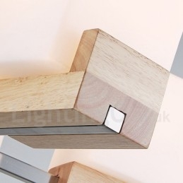 Lampadario moderno contemporaneo in legno a 5 luci a un livello
