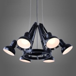 Lampadario moderno contemporaneo a 6 luci a un livello