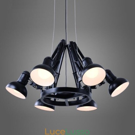 Lampadario moderno contemporaneo a 6 luci a un livello Lampadario moderno contemporaneo a 6 luci a un livello