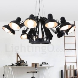 Lampadario moderno contemporaneo a 12 luci a un livello