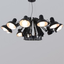 Lampadario moderno contemporaneo a 12 luci a un livello