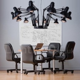 Lampadario moderno contemporaneo a 12 luci a un livello