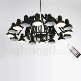 Lampadario moderno contemporaneo a un piano con 16 luci