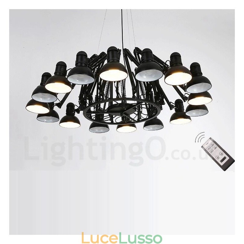 Lampadario moderno contemporaneo a un piano con 16 luci