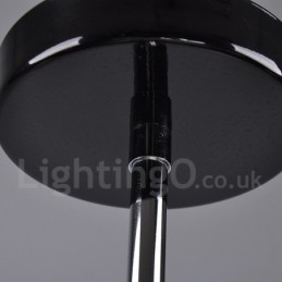 Lampadario a 8 luci in metallo retrò vintage nero a un livello