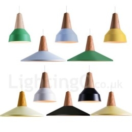 Lampada a sospensione moderna e contemporanea in legno da 1 luce