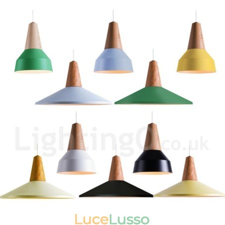 Lampada a sospensione moderna e contemporanea in legno da 1 luce Lampada a sospensione moderna e contemporanea in legno da 1 luce
