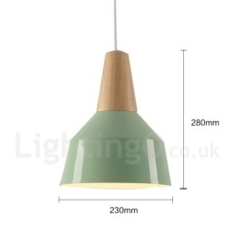 Lampada a sospensione moderna e contemporanea in legno da 1 luce