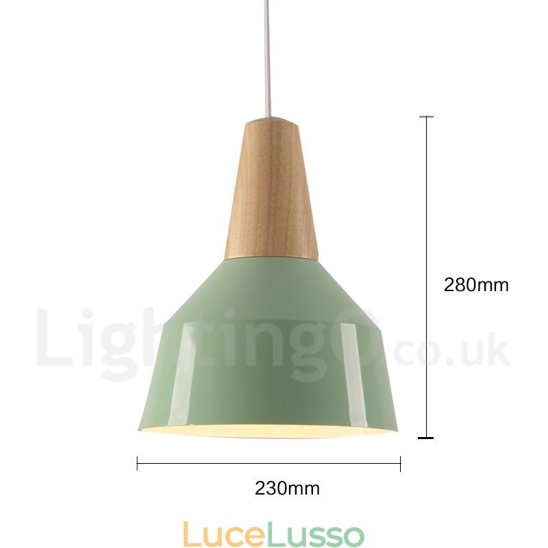 Lampada a sospensione moderna e contemporanea in legno da 1 luce