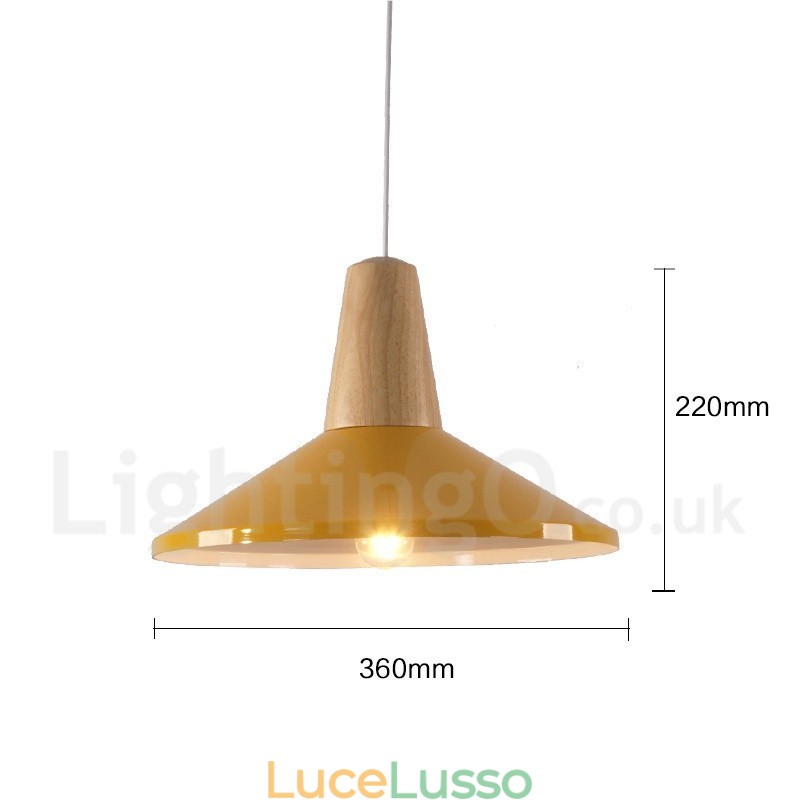 Lampada a sospensione moderna e contemporanea in legno da 1 luce