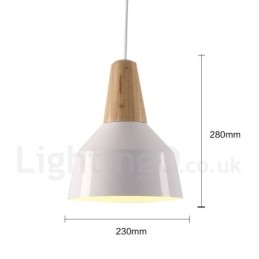 Lampada a sospensione moderna e contemporanea in legno da 1 luce