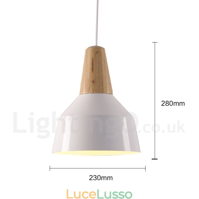 Lampada a sospensione moderna e contemporanea in legno da 1 luce