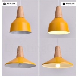 Lampada a sospensione moderna e contemporanea in legno da 1 luce