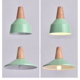 Lampada a sospensione moderna e contemporanea in legno da 1 luce