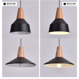 Lampada a sospensione moderna e contemporanea in legno da 1 luce