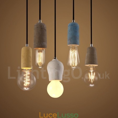 Lampada a sospensione rustica in cemento da 1 luce Lampada a sospensione rustica in cemento da 1 luce
