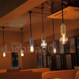 Lampada a sospensione rustica in cemento da 1 luce
