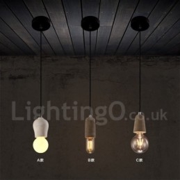 Lampada a sospensione rustica in cemento da 1 luce