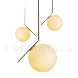 Lampada a sospensione moderna contemporanea a 1 luce con paralume in vetro