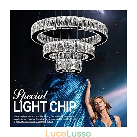 Lampadario di cristallo Luci Illuminazione moderna Tre anelli D305070 K9 Grandi lampade da soffitto in cristallo Lampadario di cristallo Luci Illuminazione moderna Tre anelli D305070 K9 Grandi lampade da soffitto in cristallo
