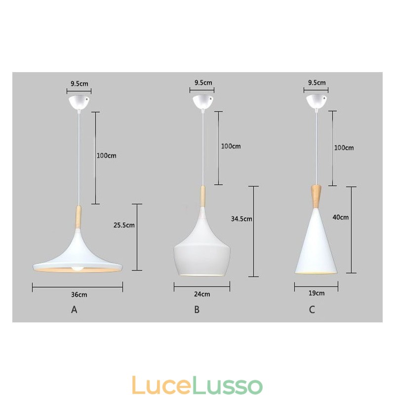 Lampada a sospensione moderna e contemporanea a 1 luce