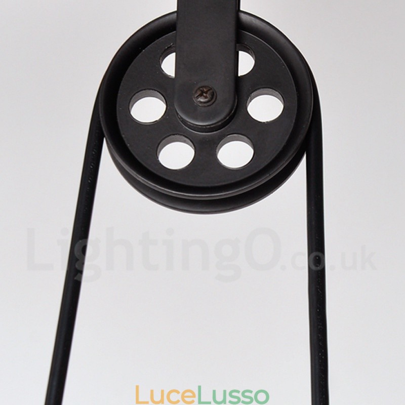 Lampada a sospensione in metallo vintage country a 3 luci