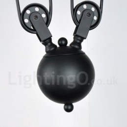 Lampada a sospensione in metallo vintage country a 3 luci