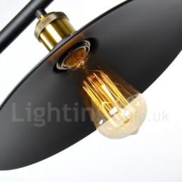 Lampada a sospensione in metallo vintage country a 3 luci