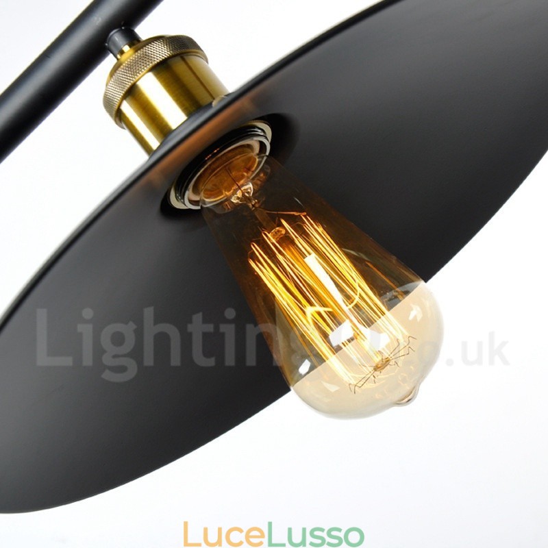 Lampada a sospensione in metallo vintage country a 3 luci