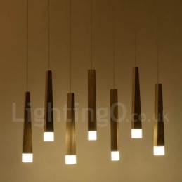 Lampada a sospensione moderna e contemporanea in legno da 1 luce