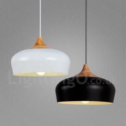 Lampada a sospensione moderna e contemporanea in legno da 1 luce
