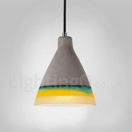 Lampada a sospensione vintage in cemento a 1 luce