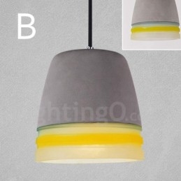 Lampada a sospensione vintage in cemento a 1 luce