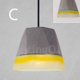 Lampada a sospensione vintage in cemento a 1 luce