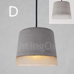 Lampada a sospensione vintage in cemento a 1 luce