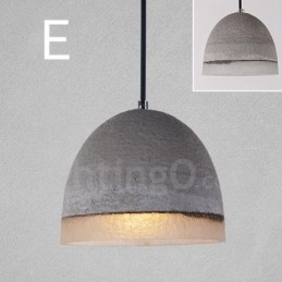 Lampada a sospensione vintage in cemento a 1 luce