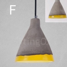 Lampada a sospensione vintage in cemento a 1 luce