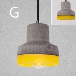 Lampada a sospensione vintage in cemento a 1 luce